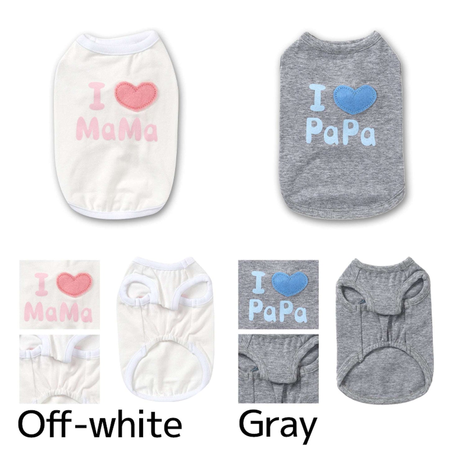 LOVEママパパタンク 3XS/2XS/XS/S/M Solgra Baby-ソルグラベイビー- 犬服 ドッグウェア 犬用 ペット用 コスプレ トイプードル チワワ ポメラニアン SO21AW so151116-1