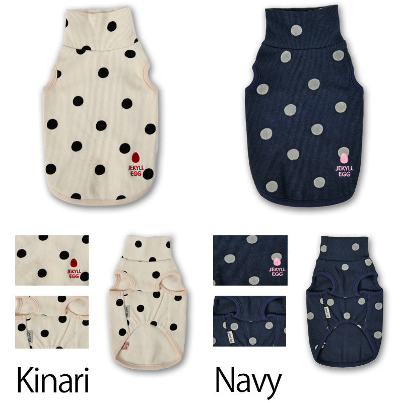 ドット柄タンク XS/S/M/L/DS/DM/XL/XXL Jekyll Egg-ジキルエッグ- 犬服 長袖 ドッグウェア トイプードル チワワ ポメラニアン JE22AW je161249-1