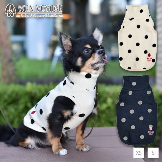 ドット柄タンク XS/S/M/L/DS/DM/XL/XXL Jekyll Egg-ジキルエッグ- 犬服 長袖 ドッグウェア トイプードル チワワ ポメラニアン JE22AW je161249-1