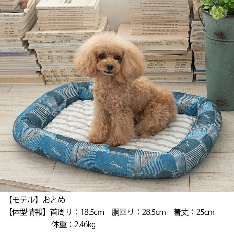 デニムクールスクエアベッド F Solgra-ソルグラ- 犬用 クールベッド トイプードル チワワ ポメラニアン SO23SS so165147-1