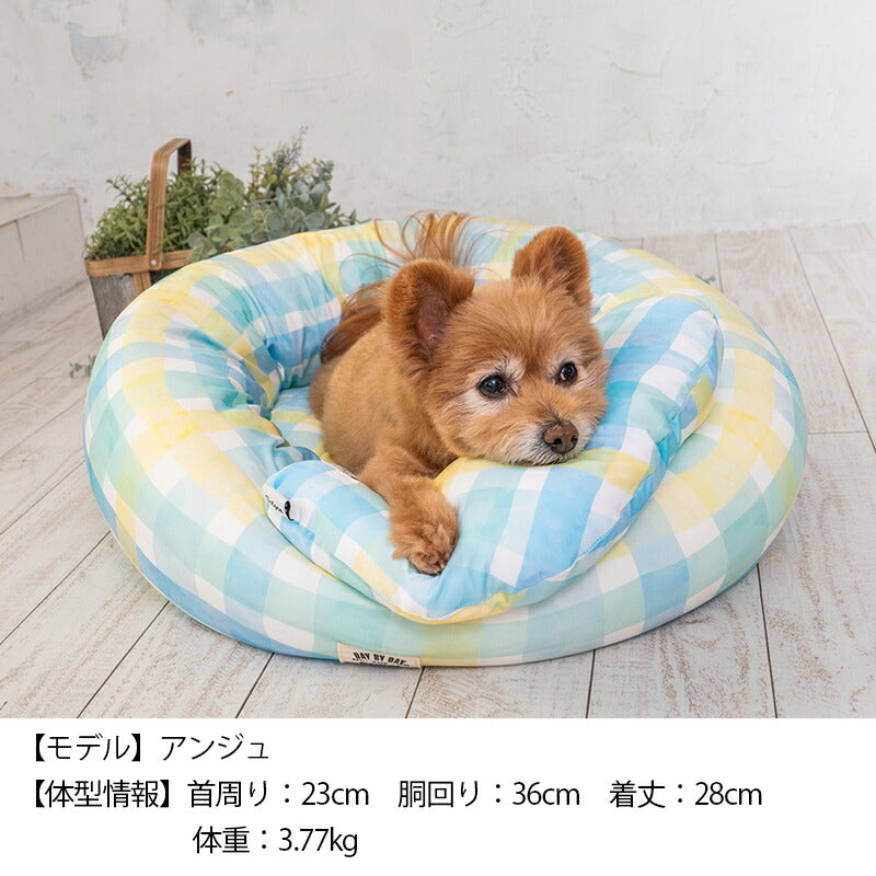 チェッククールピロー M Solgra-ソルグラ- 犬用 クールベッド アゴ置きまくら トイプードル チワワ ポメラニアン SO23SS so237228-1