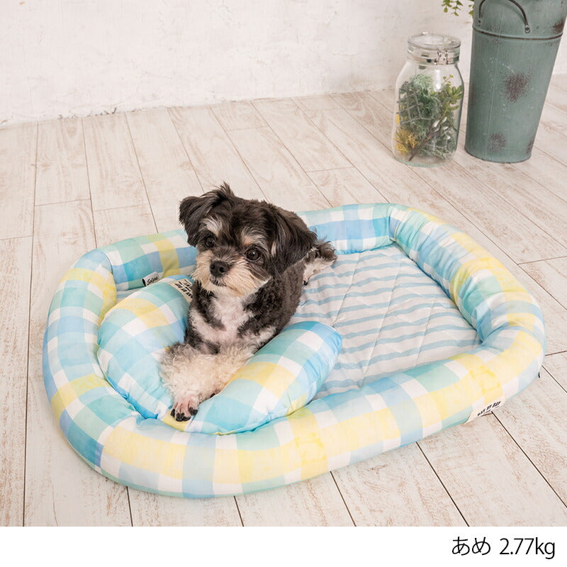 チェッククールスクエアベッド F Solgra-ソルグラ- 犬用 クールベッド トイプードル チワワ ポメラニアン SO23SS so237290-1