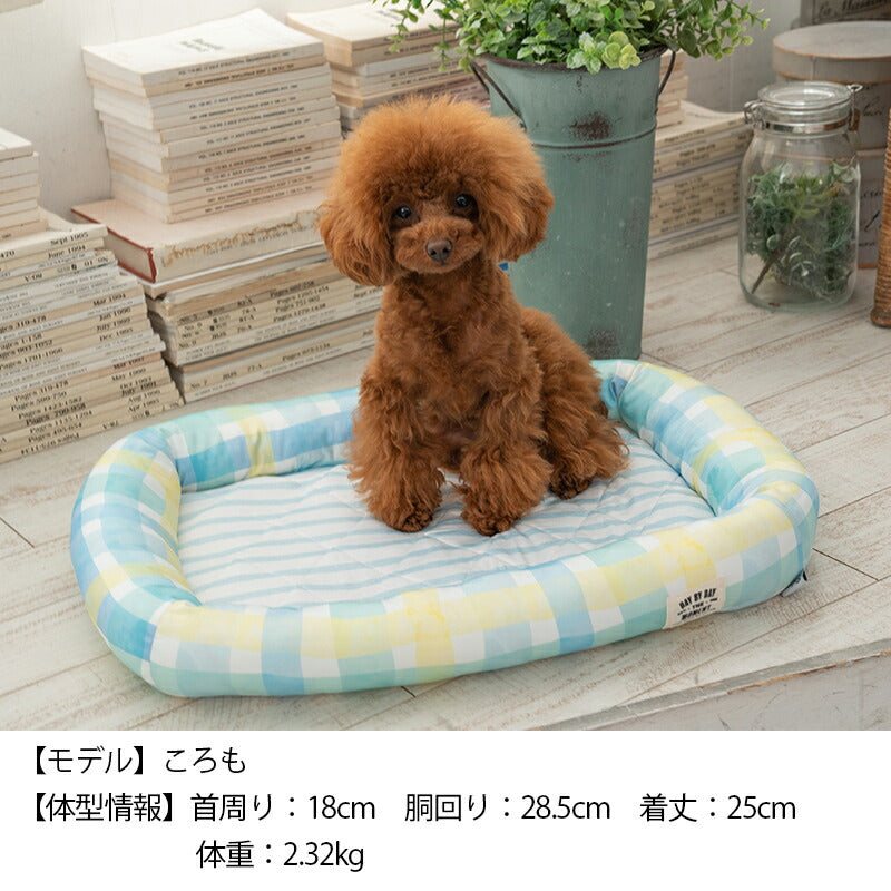 チェッククールスクエアベッド F Solgra-ソルグラ- 犬用 クールベッド トイプードル チワワ ポメラニアン SO23SS so237290-1