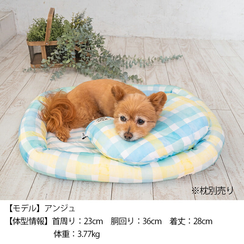 チェッククールスクエアベッド F Solgra-ソルグラ- 犬用 クールベッド トイプードル チワワ ポメラニアン SO23SS so237290-1
