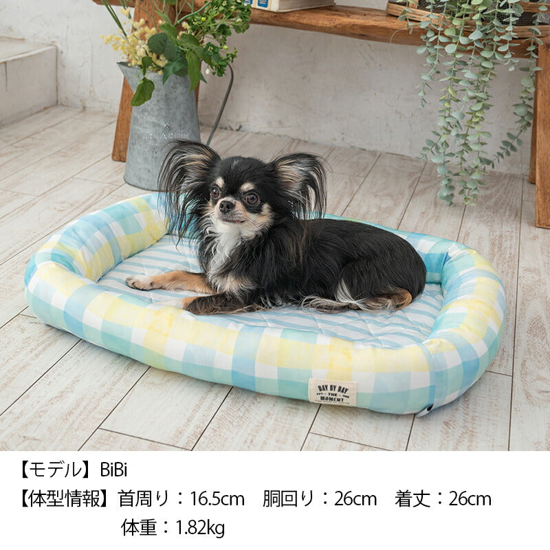 チェッククールスクエアベッド F Solgra-ソルグラ- 犬用 クールベッド トイプードル チワワ ポメラニアン SO23SS so237290-1