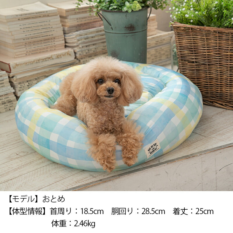 チェッククールラウンドベッド F Solgra-ソルグラ- 犬用 クールベッド トイプードル チワワ ポメラニアン SO23SS so237292-1