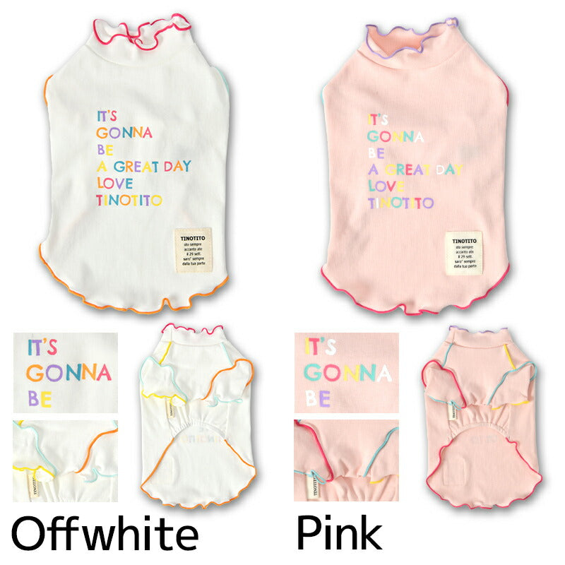 カラフルメローTシャツ XS/S/M/L/XL/XXL TINOTITO -ティノティート- 犬服 ドッグウェア TT24SS tt241338-1