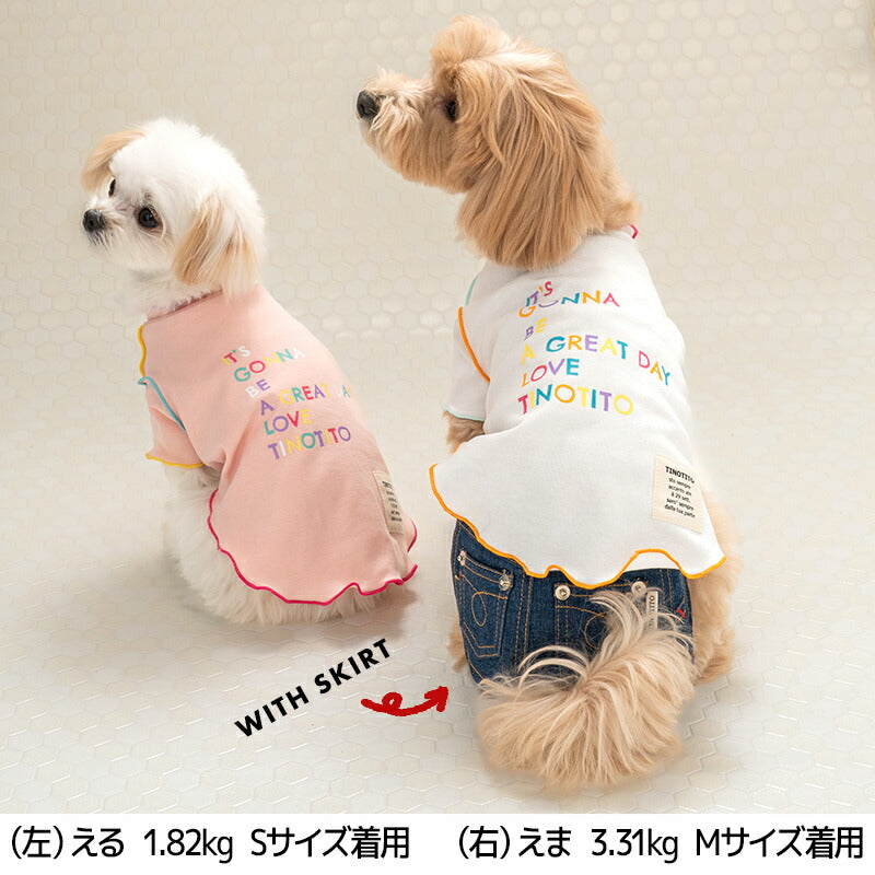 カラフルメローTシャツ XS/S/M/L/XL/XXL TINOTITO -ティノティート- 犬服 ドッグウェア TT24SS tt241338-1