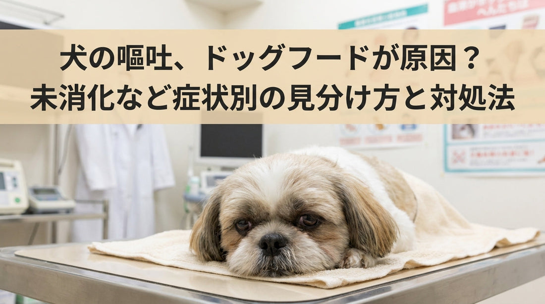 犬の嘔吐、ドッグフードが原因？未消化など症状別の見分け方と対処法