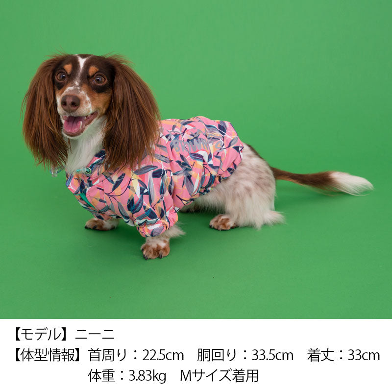 リーフ柄レインアウター S/M/L/XL/XXL/DXS/DS/DM/4L/5L/6L/OS/OM/OL BROWNIE'S-ブラウニーズ- 小型犬 大型犬 犬服 ドッグウェア BR22AW br162721-1