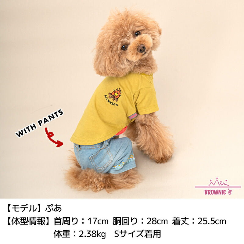 シンプル刺繍Tシャツ S/M/L/XL/XXL BROWNIE'S-ブラウニーズ- 犬服 ドッグウェア 小型犬 BR24SS br241755-1