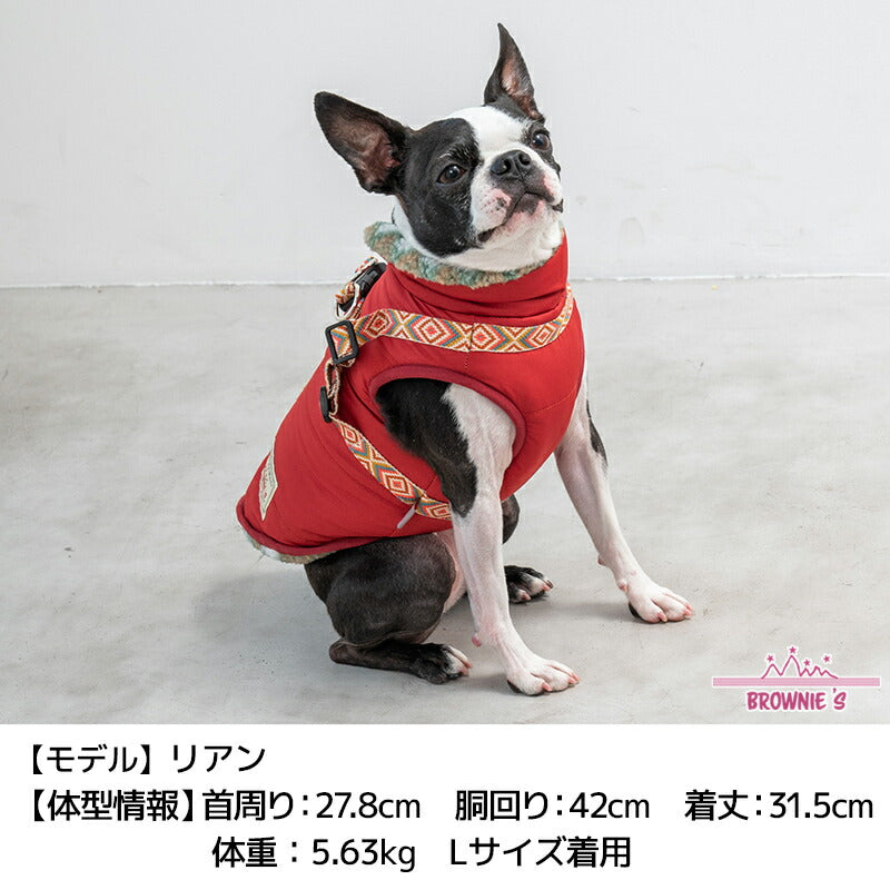 ハーネス付きアウター S/M/L/XL/XXL/DXS/DS/DM BROWNIE'S-ブラウニーズ- 犬服 ドッグウェア 小型犬 ダックス BR24AW br241776