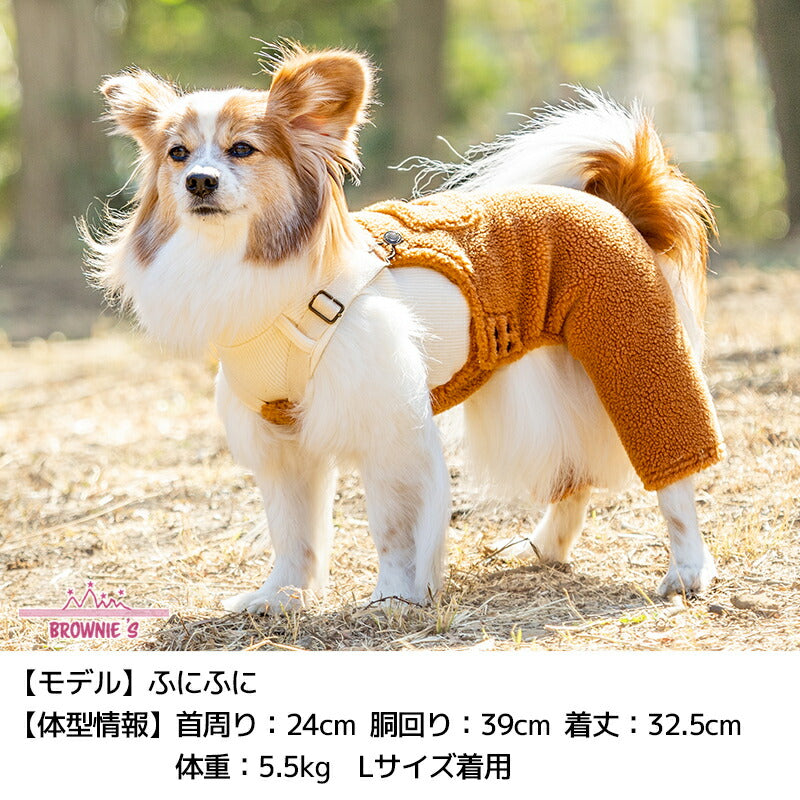 ニットボアオーバーオール S/M/L/XL/XXL BROWNIE'S-ブラウニーズ- 犬服 ドッグウェア 小型犬 BR25AW br251810