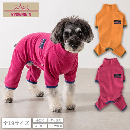 フリースロンパース XS/S/M/L/XL/XXL/DXS/DS/DM/FBS/FBM/FBL/4L/4DL/5L/5DL/6L/6DL/OS/OM/OL/OXL BROWNIE'S-ブラウニーズ- 暖かい 犬服 ドッグウェア 小型犬 中型犬 大型犬 ダックス フレブル コーギー BR26AW br261844