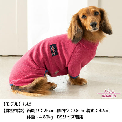 フリースロンパース XS/S/M/L/XL/XXL/DXS/DS/DM/FBS/FBM/FBL/4L/4DL/5L/5DL/6L/6DL/OS/OM/OL/OXL BROWNIE'S-ブラウニーズ- 暖かい 犬服 ドッグウェア 小型犬 中型犬 大型犬 ダックス フレブル コーギー BR26AW br261844