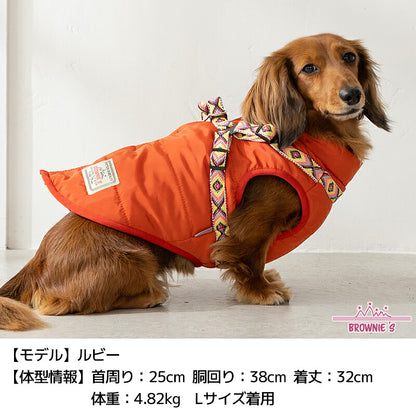 ハーネス付き背開きアウター S/M/L/XL/XXL BROWNIE'S-ブラウニーズ- ハーネス付き 犬服 ドッグウェア 小型犬 BR26AW br261846