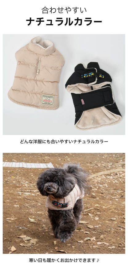 撥水マント型アウター S/M/L/XL/XXL BROWNIE'S-ブラウニーズ- 人工ダウン 中綿 暖かい 軽い 着脱簡単 犬服 ドッグウェア 小型犬 BR26AW br261848