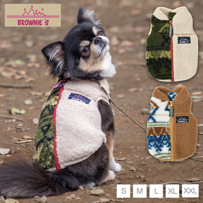 アシンメトリーボアベスト S/M/L/XL/XXL BROWNIE'S-ブラウニーズ- 犬服 ドッグウェア 小型犬 BR26AW br261850