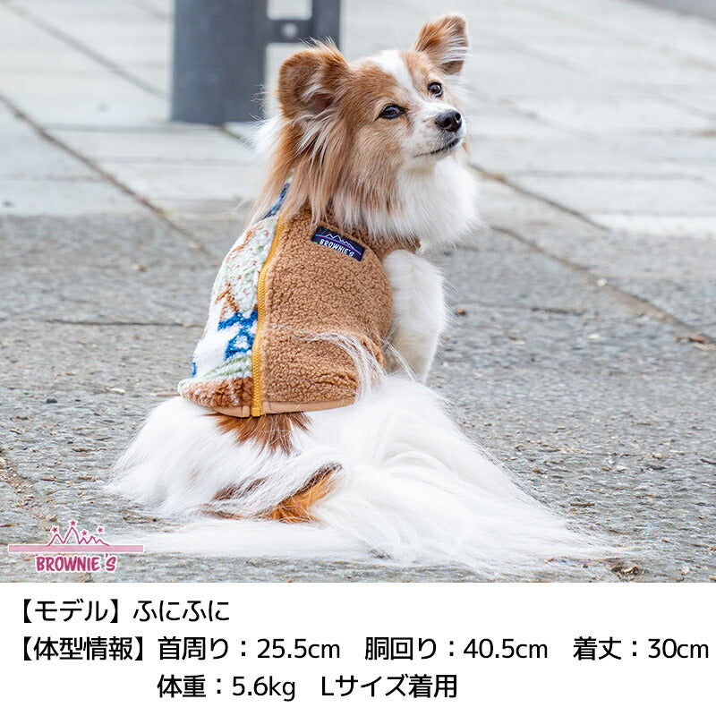 アシンメトリーボアベスト S/M/L/XL/XXL BROWNIE'S-ブラウニーズ- 犬服 ドッグウェア 小型犬 BR26AW br261850