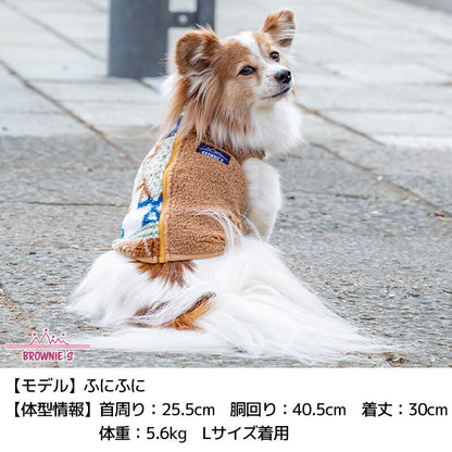 アシンメトリーボアベスト S/M/L/XL/XXL BROWNIE'S-ブラウニーズ- 犬服 ドッグウェア 小型犬 BR26AW br261850
