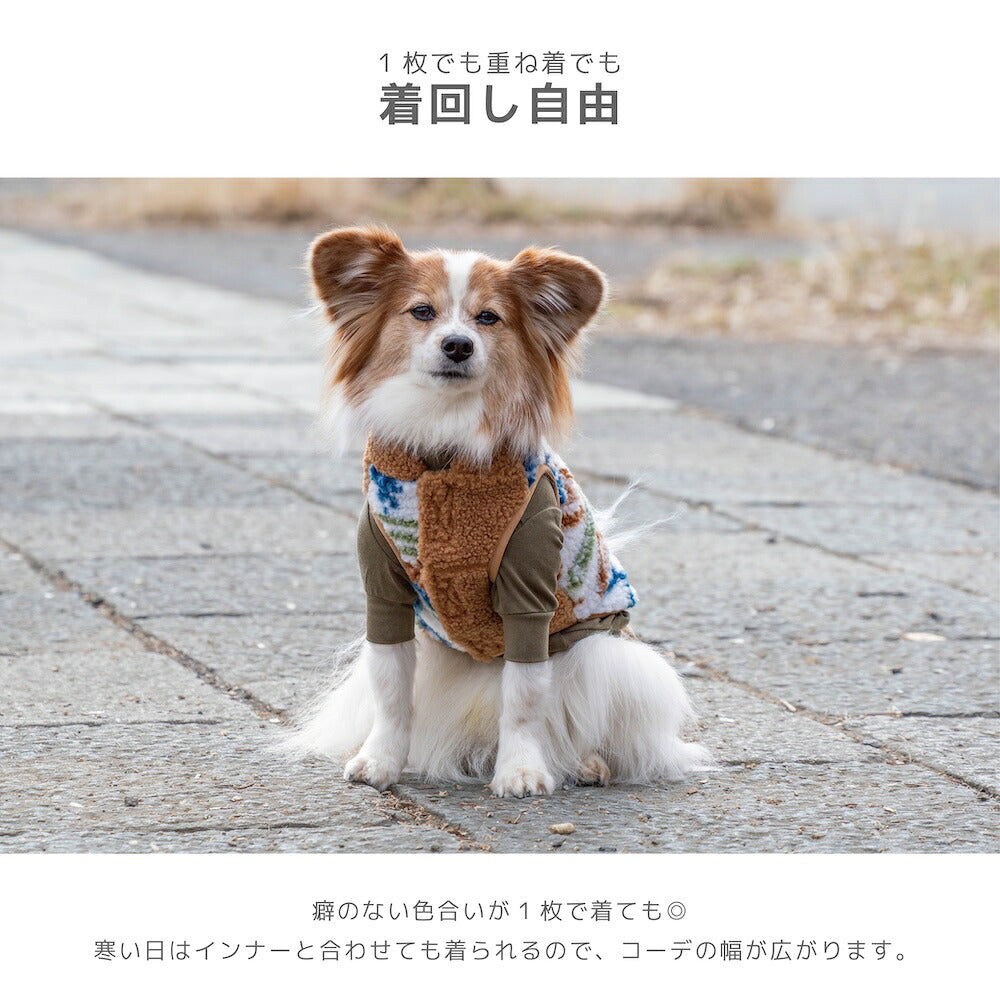 アシンメトリーボアベスト S/M/L/XL/XXL BROWNIE'S-ブラウニーズ- 犬服 ドッグウェア 小型犬 BR26AW br261850