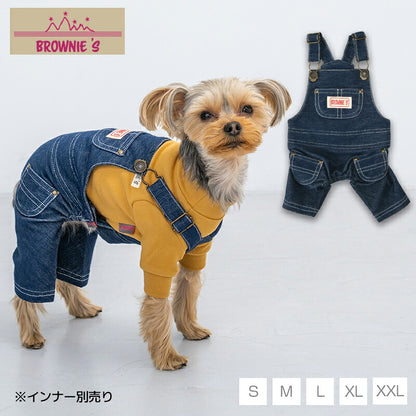デニムオーバーオール S/M/L/XL/XXL BROWNIE'S-ブラウニーズ- 重ね着ＯＫ 犬服 ドッグウェア 小型犬 BR26AW br261852
