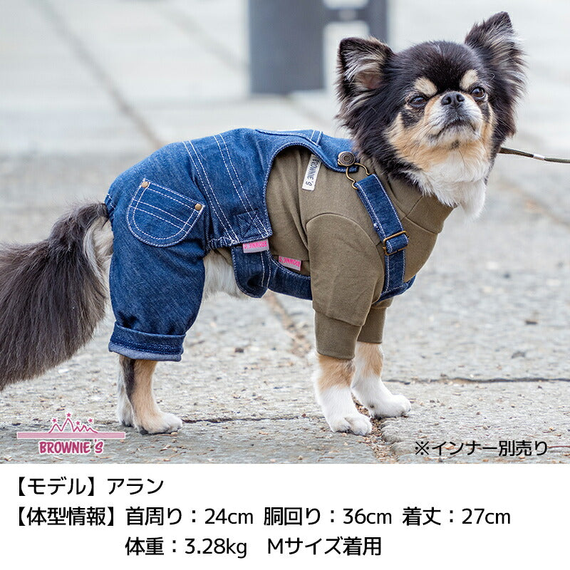 デニムオーバーオール S/M/L/XL/XXL BROWNIE'S-ブラウニーズ- 重ね着ＯＫ 犬服 ドッグウェア 小型犬 BR26AW br261852