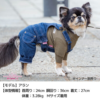 デニムオーバーオール S/M/L/XL/XXL BROWNIE'S-ブラウニーズ- 重ね着ＯＫ 犬服 ドッグウェア 小型犬 BR26AW br261852