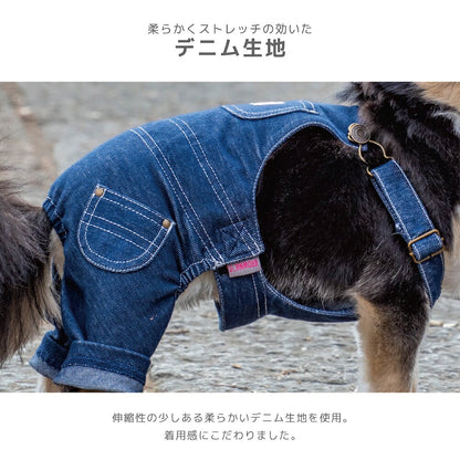 デニムオーバーオール S/M/L/XL/XXL BROWNIE'S-ブラウニーズ- 重ね着ＯＫ 犬服 ドッグウェア 小型犬 BR26AW br261852