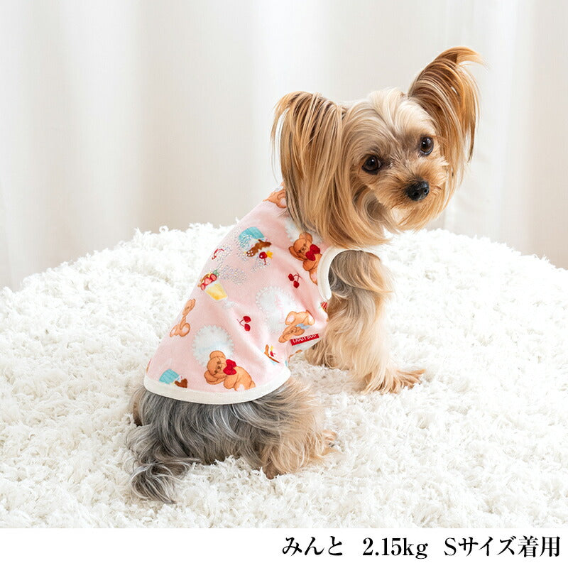 くまさんスイーツ柄タンク XS/S/M/L/XL/XXL/DXS/DS/DM CRAZYBOO -クレイジーブー- 犬服 ドッグウェア CB24AW アルわん優待 cb241079