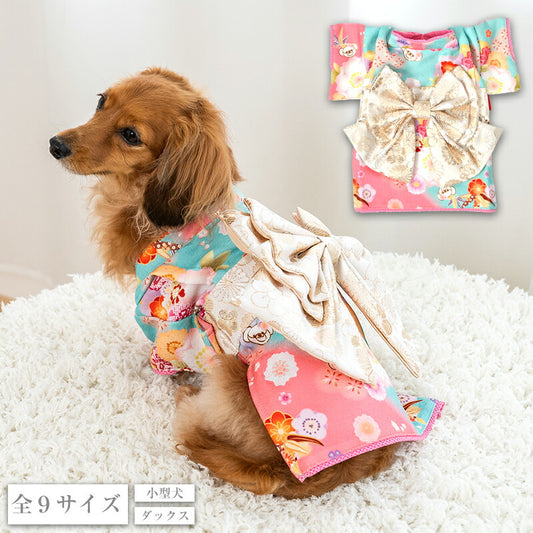 梅柄着物 XS/S/M/L/XL/XXL/DXS/DS/DM CRAZYBOO -クレイジーブー- 犬服 ドッグウェア CB24AW アルわん優待 cb241094