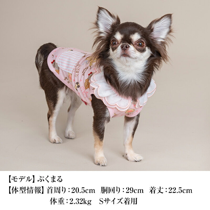 スイーツ柄スカラップタンク XS/S/M/L/XL/XXL/DXS/DS/DM CRAZYBOO -クレイジーブー- 犬服 ドッグウェア CB25SS cb251114