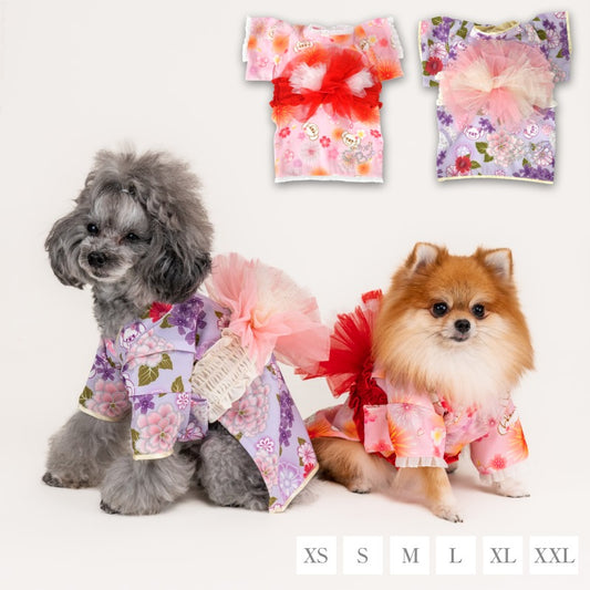 浴衣 花火柄 スミレ柄 XS/S/M/L/XL/XXL CRAZYBOO -クレイジーブー- 犬服 ドッグウェア CB25SS cb251116