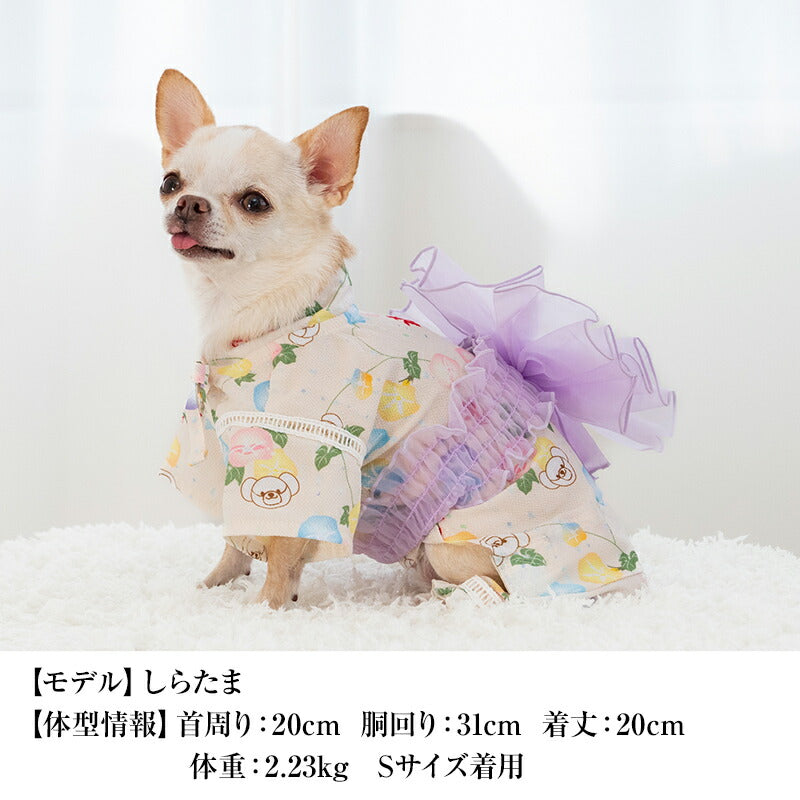 アサガオ柄甚平 XS/S/M/L/XL/XXL CRAZYBOO -クレイジーブー- 犬服 ドッグウェア CB25SS cb251118