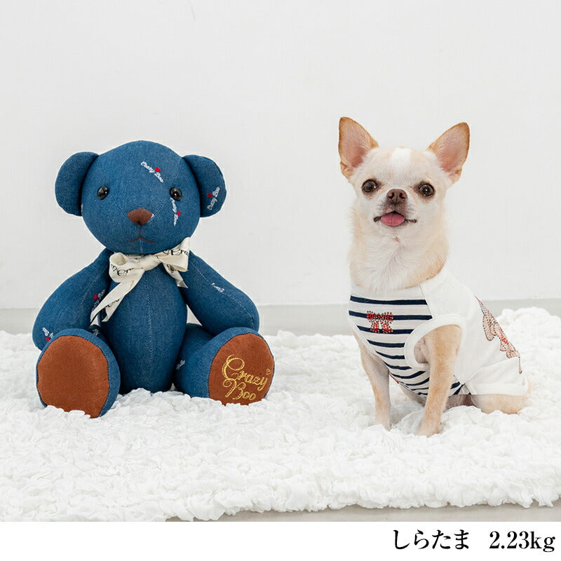 デニムベアぬいぐるみ F CRAZYBOO -クレイジーブー- 犬服 ドッグウェア CB25SS cb250120