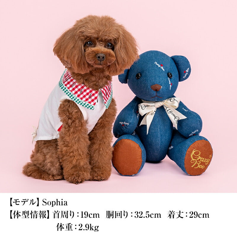 デニムベアぬいぐるみ F CRAZYBOO -クレイジーブー- 犬服 ドッグウェア CB25SS cb250120