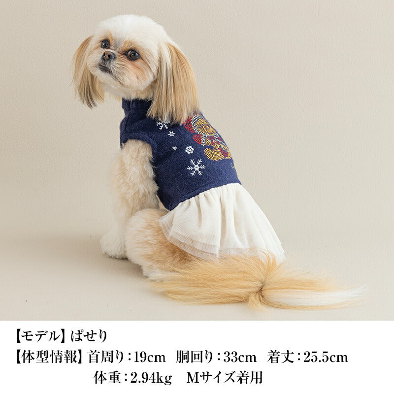 キラキラくまさんワンピ XS/S/M/L/XL CRAZYBOO -クレイジーブー- 犬服 ドッグウェア CB25AW cb251134