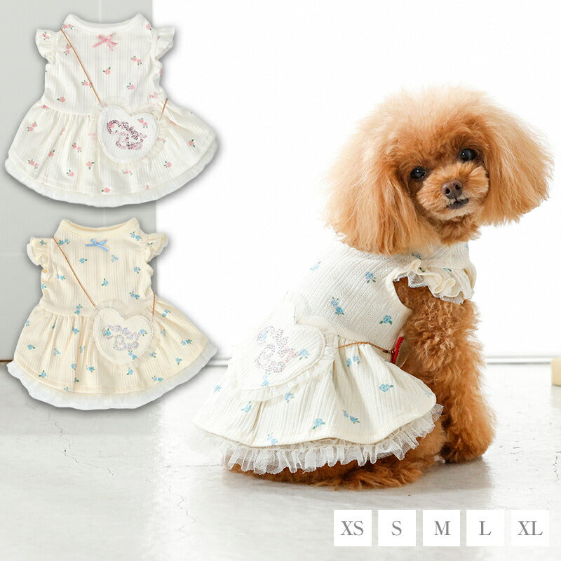 リボンポシェットワンピ XS/S/M/L/XL CRAZYBOO -クレイジーブー- 犬服 ドッグウェア CB26SS cb261179