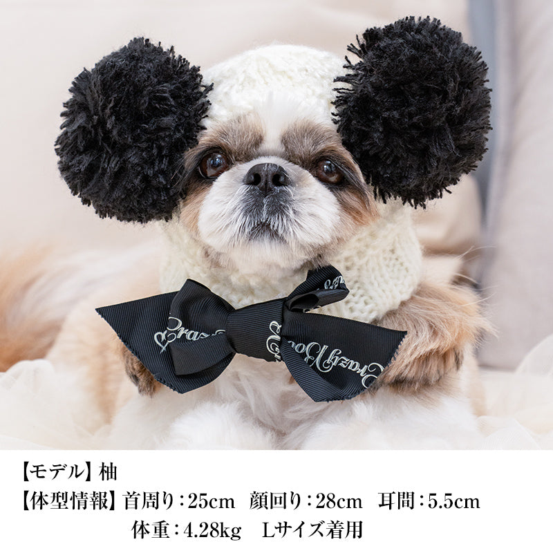 【CRAZYBOO公式】アニマル手編み帽子 S/M/L クレイジーブー 犬用 小型犬 トイプードル チワワ ダックス CB26AW cb262272