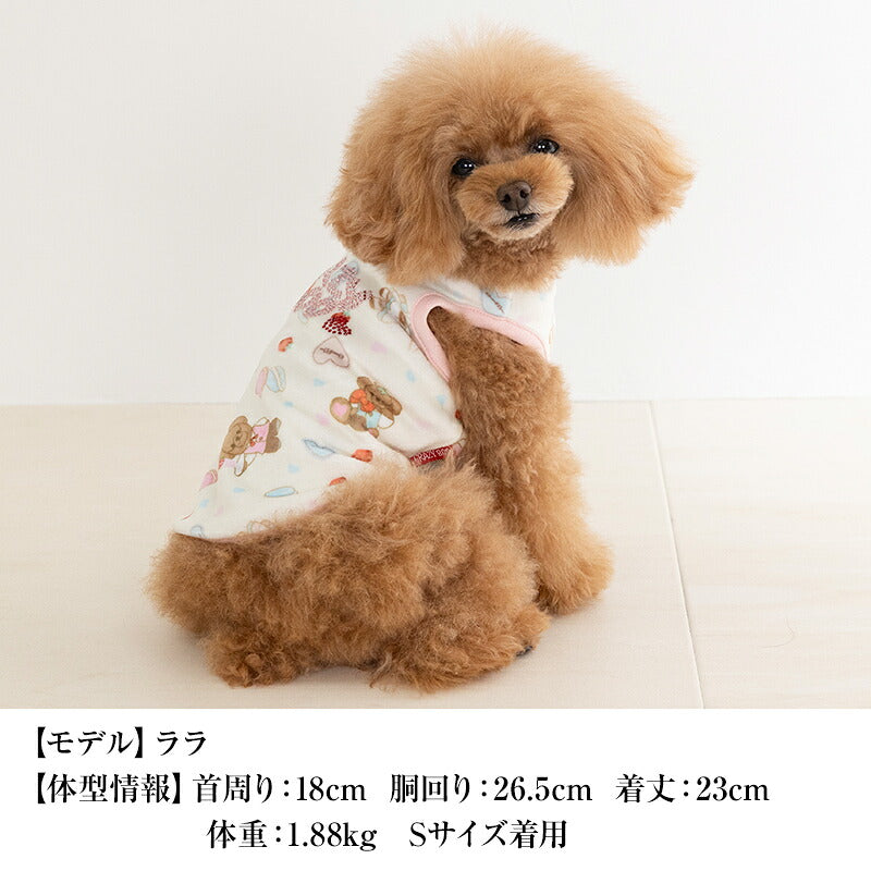 【CRAZYBOO公式】ベロアクマプリントタンク XS/S/M/L/XL/XXL/DXS/DS/DM クレイジーブー 犬服 ドッグウェア 小型犬 トイプードル チワワ ダックス CB26AW cb261207