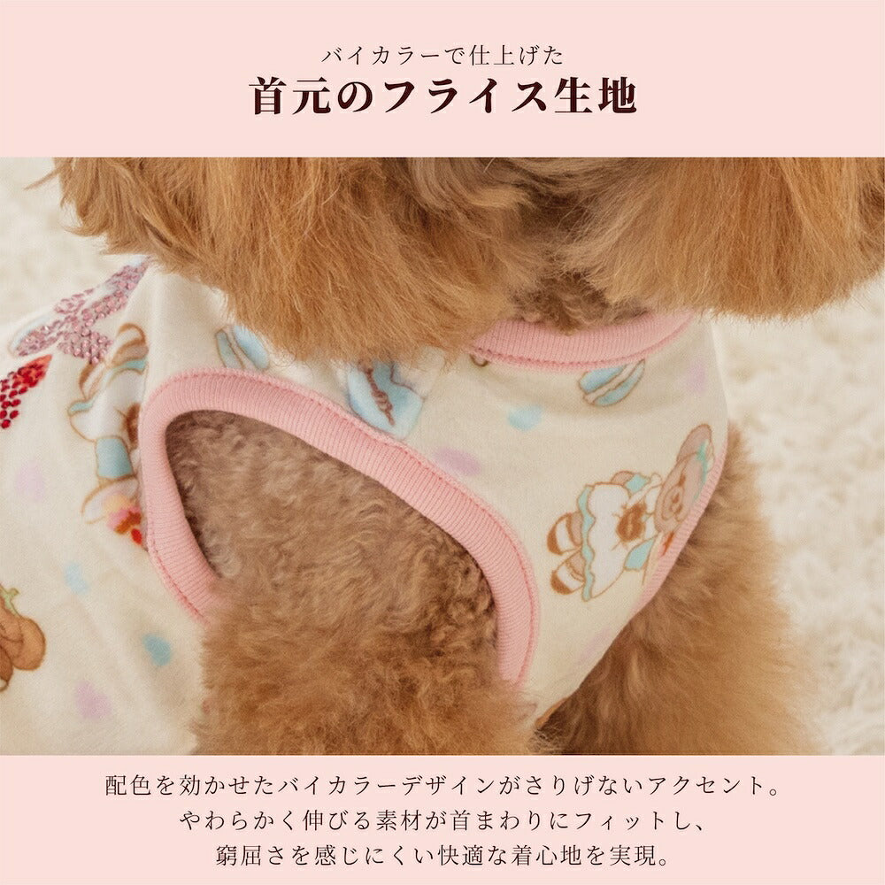 【CRAZYBOO公式】ベロアクマプリントタンク XS/S/M/L/XL/XXL/DXS/DS/DM クレイジーブー 犬服 ドッグウェア 小型犬 トイプードル チワワ ダックス CB26AW cb261207