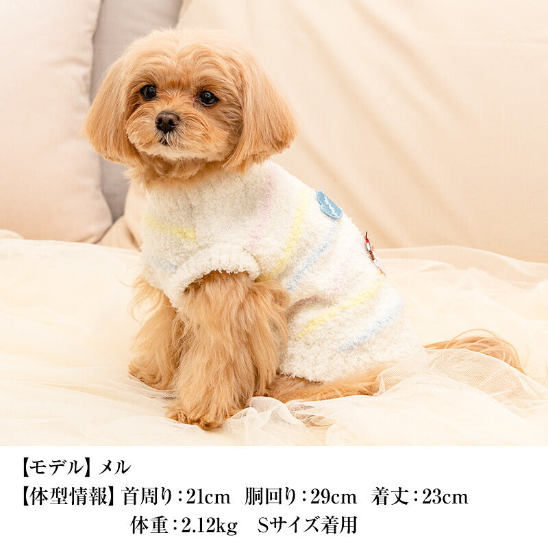 【CRAZYBOO公式】ワッペンマシュマロニット XS/S/M/L/XL/XXL/DXS/DS/DM クレイジーブー 犬服 ドッグウェア 小型犬 トイプードル チワワ ダックス CB26AW cb261213
