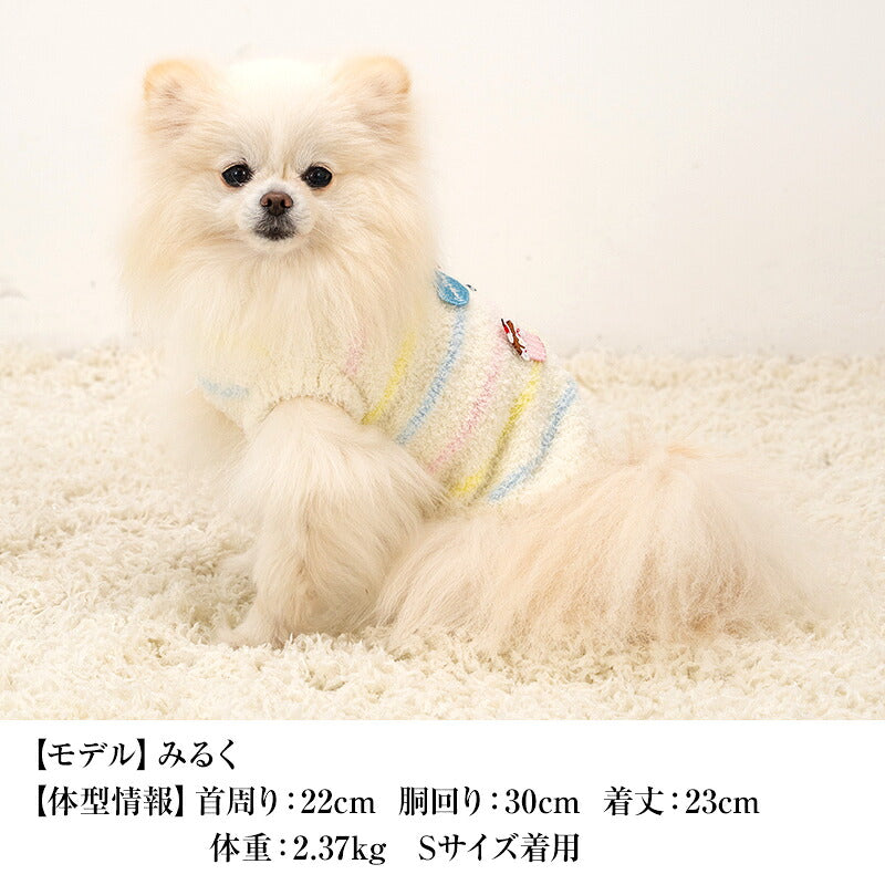 【CRAZYBOO公式】ワッペンマシュマロニット XS/S/M/L/XL/XXL/DXS/DS/DM クレイジーブー 犬服 ドッグウェア 小型犬 トイプードル チワワ ダックス CB26AW cb261213