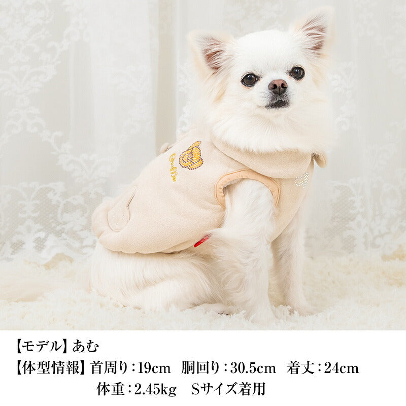 【CRAZYBOO公式】スウェード背開きアウター XS/S/M/L/XL/XXL/DXS/DS/DM クレイジーブー 犬服 ドッグウェア 暖かい 小型犬 トイプードル チワワ ダックス CB26AW cb261215
