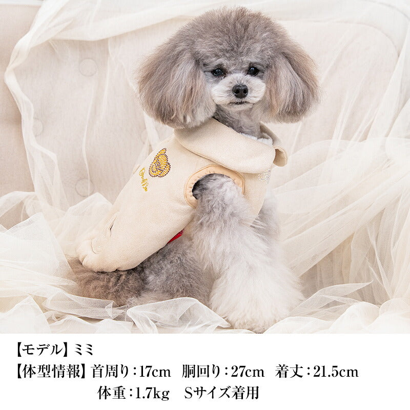 【CRAZYBOO公式】スウェード背開きアウター XS/S/M/L/XL/XXL/DXS/DS/DM クレイジーブー 犬服 ドッグウェア 暖かい 小型犬 トイプードル チワワ ダックス CB26AW cb261215