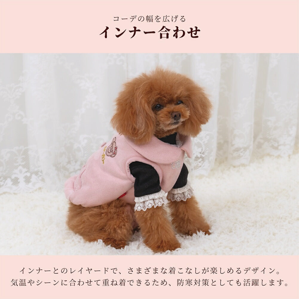 【CRAZYBOO公式】スウェード背開きアウター XS/S/M/L/XL/XXL/DXS/DS/DM クレイジーブー 犬服 ドッグウェア 暖かい 小型犬 トイプードル チワワ ダックス CB26AW cb261215