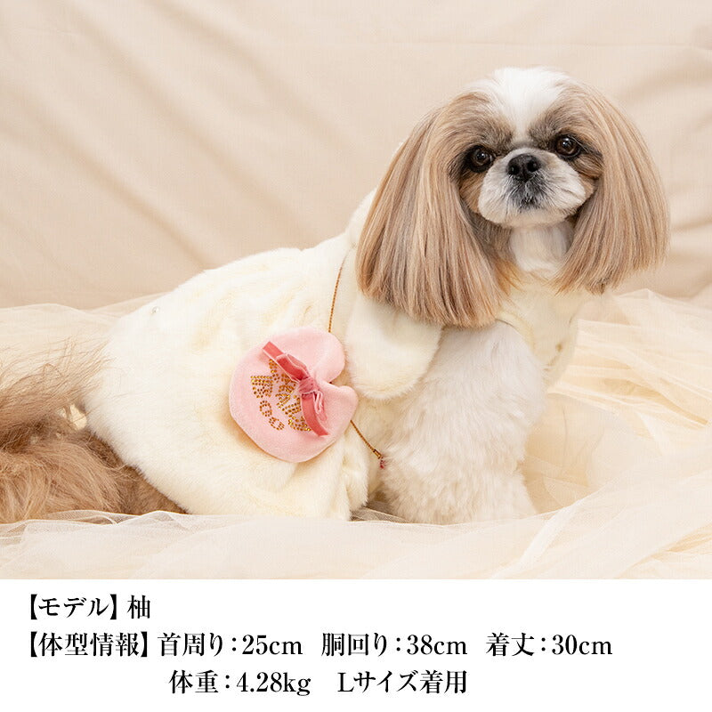 【CRAZYBOO公式】ボアうさぎワンピアウター XS/S/M/L/XL/XXL/DXS/DS/DM クレイジーブー 犬服 ドッグウェア 暖かい 小型犬 トイプードル チワワ ダックス CB26AW cb261218