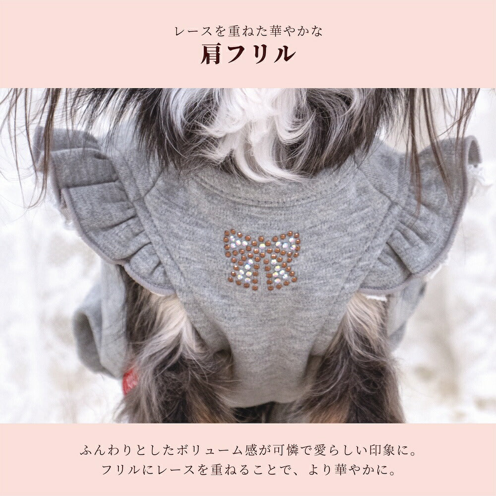 【CRAZYBOO公式】肩フリルラインジャージ XS/S/M/L/XL/XXL/DXS/DS/DM クレイジーブー 犬服 ドッグウェア 小型犬 トイプードル チワワ ダックス CB26AW cb261228
