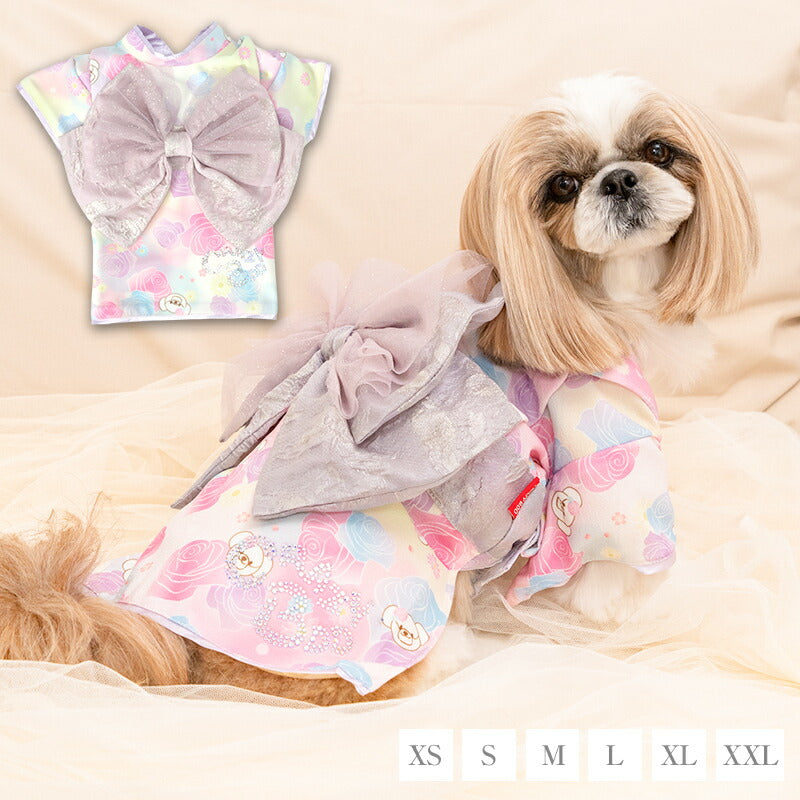 【CRAZYBOO公式】薔薇柄着物 XS/S/M/L/XL/XXL クレイジーブー 犬服 ドッグウェア 小型犬 トイプードル チワワ ダックス CB26AW cb261231