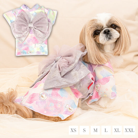 【CRAZYBOO公式】薔薇柄着物 XS/S/M/L/XL/XXL クレイジーブー 犬服 ドッグウェア 小型犬 トイプードル チワワ ダックス CB26AW cb261231